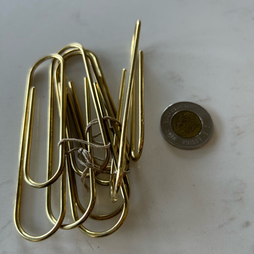 Large Gold Paper Clips - Picture 3 of 3